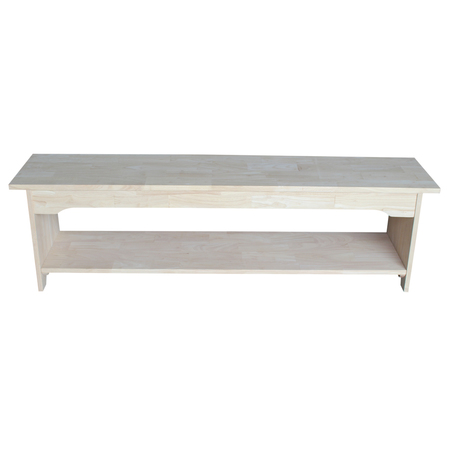 International Concepts Brookstone Bench, 60" Long, Unfinished BE-60